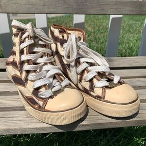 Michael kors animal print high top sneakers